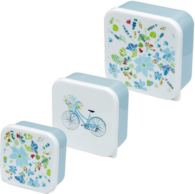 set van 3 lunchboxen lavendel garden