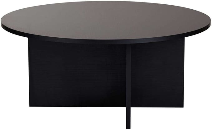 Houten salontafel "Sun" - 90 x 90 x 40 cm - Zwart hout