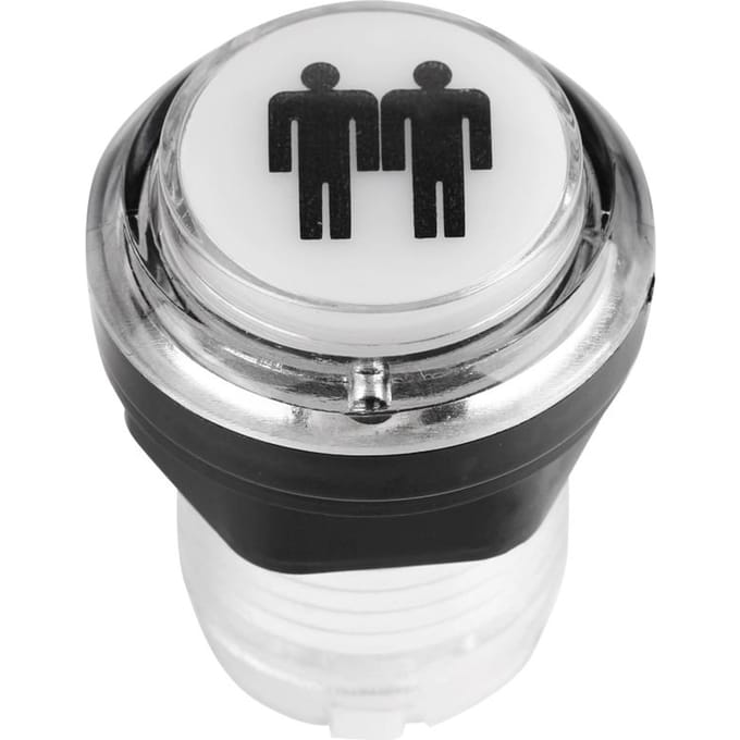 Kit DIY de 2 boutons LED lumineux 1P et 2P Start pour jeu d'arcade gray