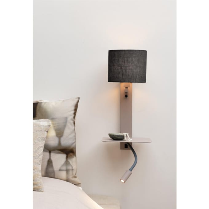 it's about RoMi Wandlamp Florence - Bruin - 24x24x52cm - Binnen Modern