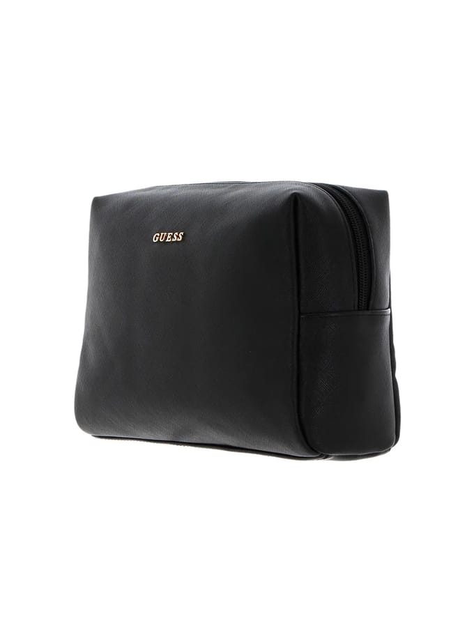 GUESS Toilettas Top Zip Cosmetic Bag Black Zwart