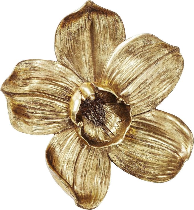 Kare Wanddeco Orchidee Goud 44cm