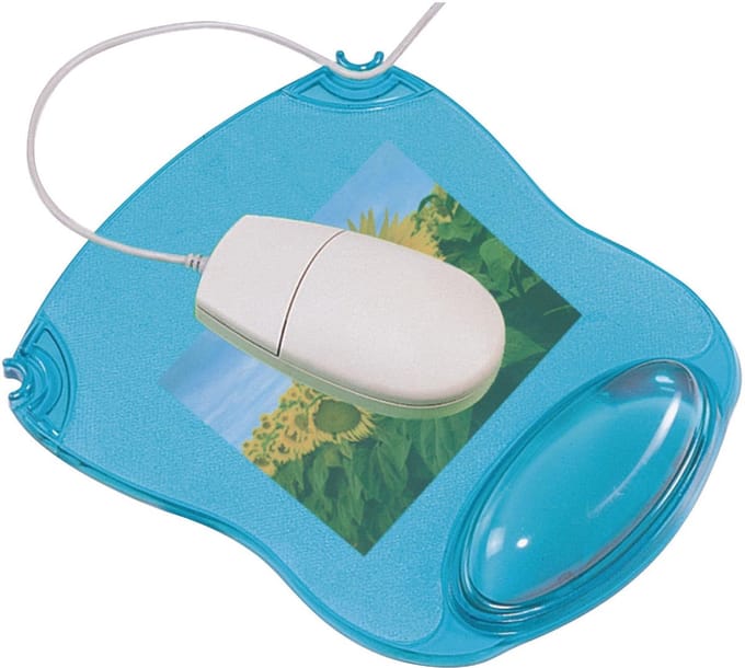 Q-CONNECT muismat | gel | met polssteun | blauw