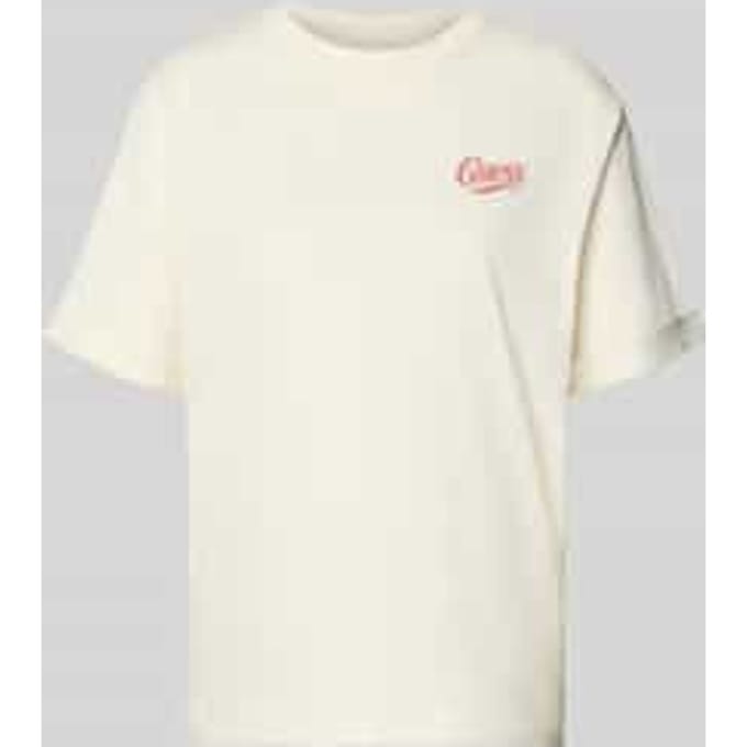 relaxed fit T-shirt met siersteentjes model 'Emotional'