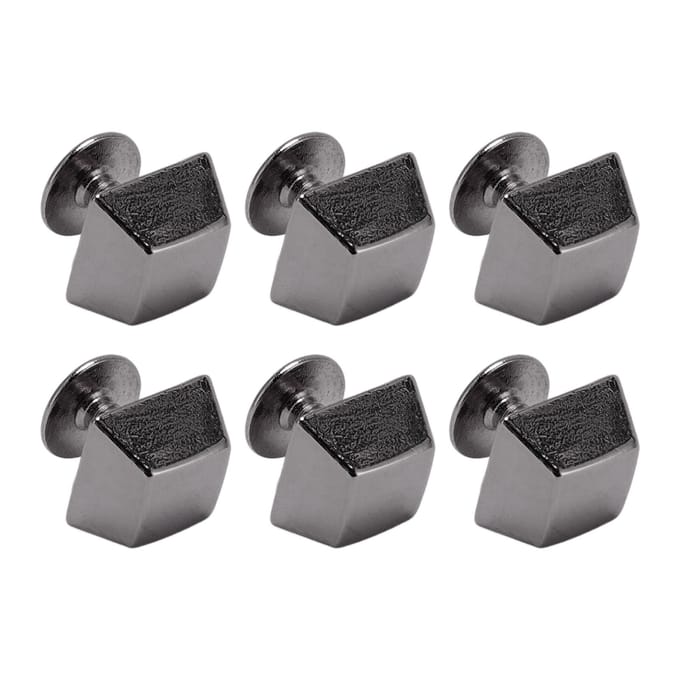 30 Ensembles Bouton Rivet à Vis 12mm Forme Carrée Trapézoïdale Couleur Vive Haute Résistance Pieds de Sac à Main argenté