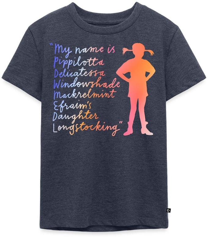 Pippi Langkous My Name Is … Bunt Kinderen Premium Bio T-shirt
