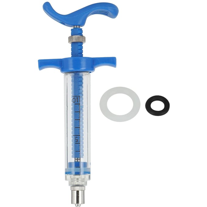 Plastic Stalen Spuit Dierlijke Injector Spuit Accessoires Dierlijke Verpleegapparatuur20ML Plastic white