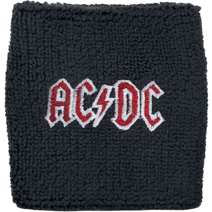 AC/DC Logo - Wristband Zweetbandje zwart Katoen -