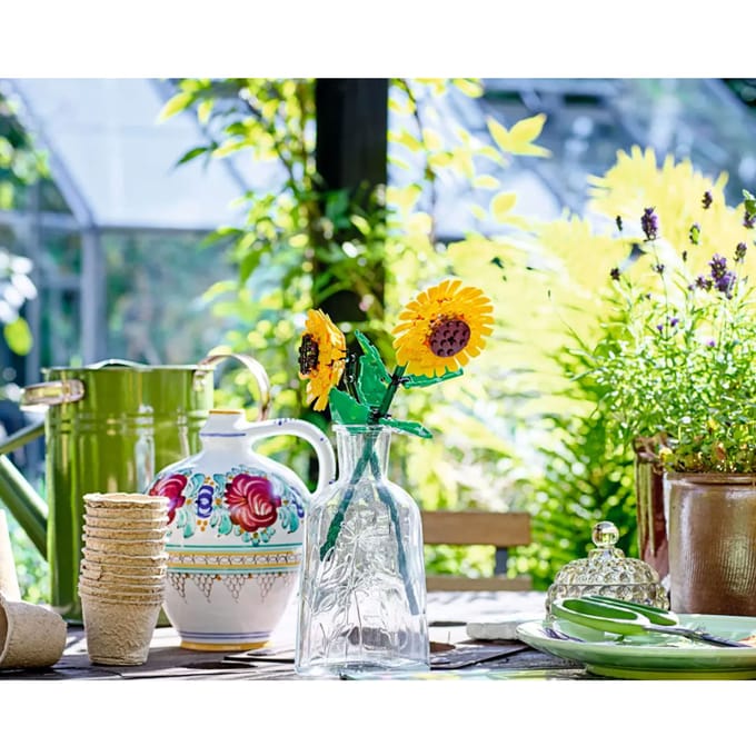 LEGO Botanicals Zonnebloemen Woonasccessoire en Bouwpakket voor Meisjes en Jongens 40524