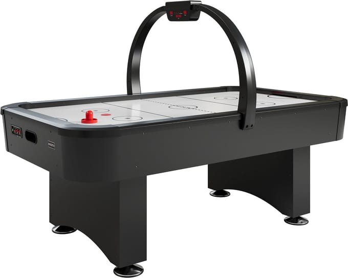 NORTH Thunder Airhockeytafel Zwart/Wit 7FT