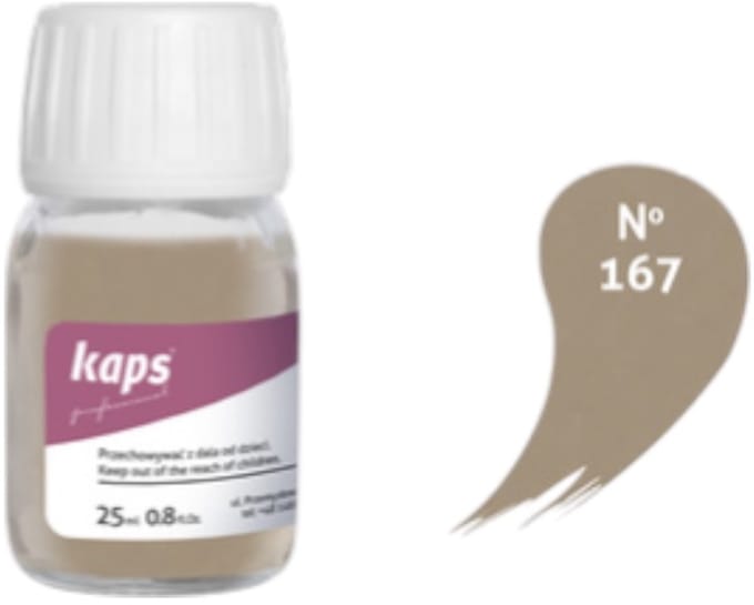 Kaps super color leer & kunstleer verf inc.cleaner - (167) Donker Beige - 25ml