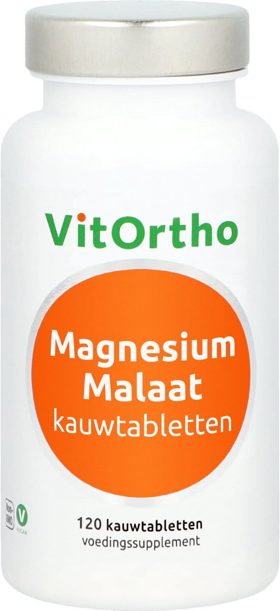VitOrtho Magnesium Malaat - 120 kauwtabletten - Mineraalpreparaat