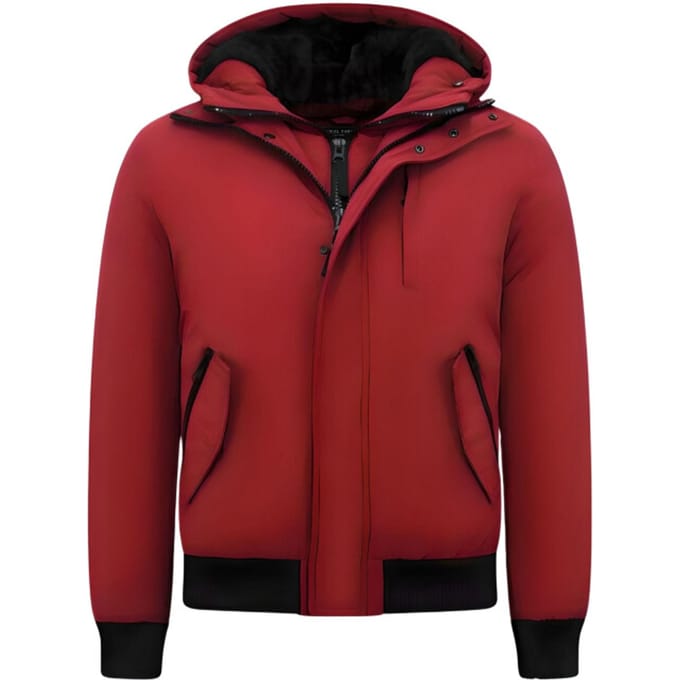 Gewatteerde Korte Jas Heren - 7015 - Rood
