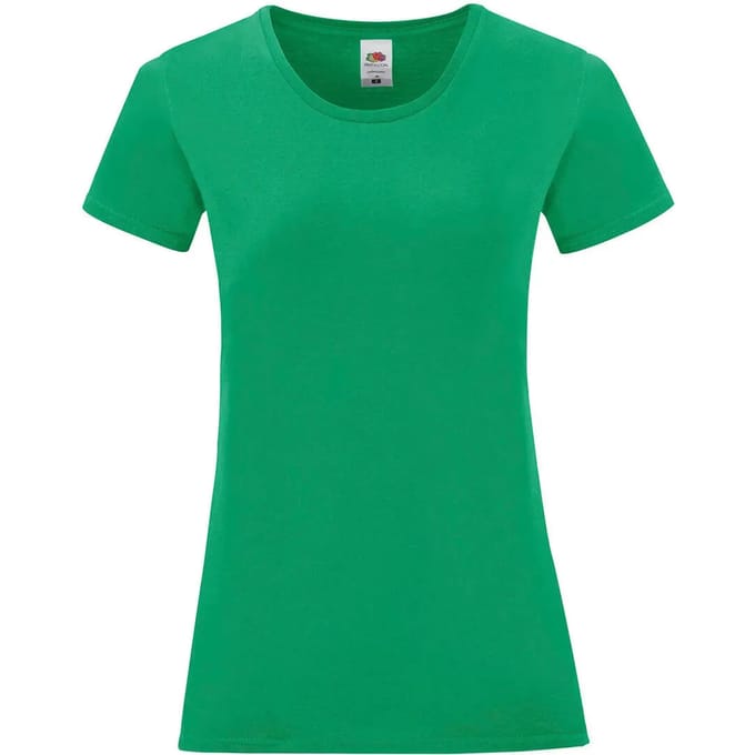 Dames-T-shirt Fruit of the Loom Iconic 150