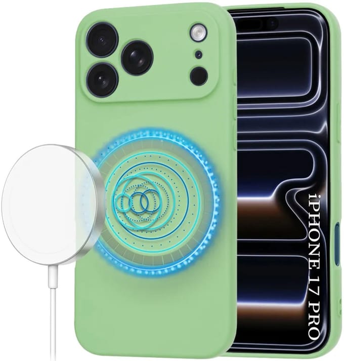 Hoesje geschikt voor Apple iPhone 17 Pro - Techsuit Soft Flex Silicone Back Cover - Geschikt voor MagSafe - Mint Green