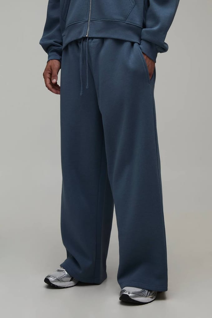 Essentiële Wijde Pijpen Joggingbroek | Vintage Blue | Size Medium