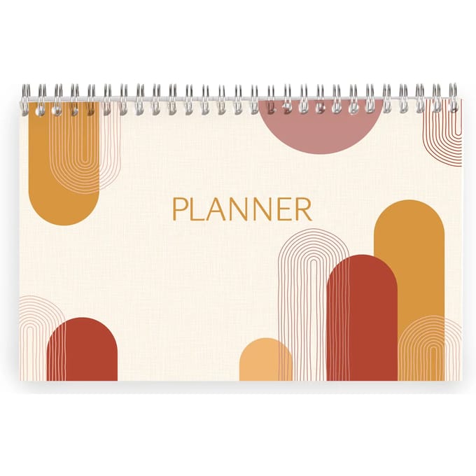 Volnotebook planner volledige binding met 53 gedrukt vel. Clairefontaine Terracotta