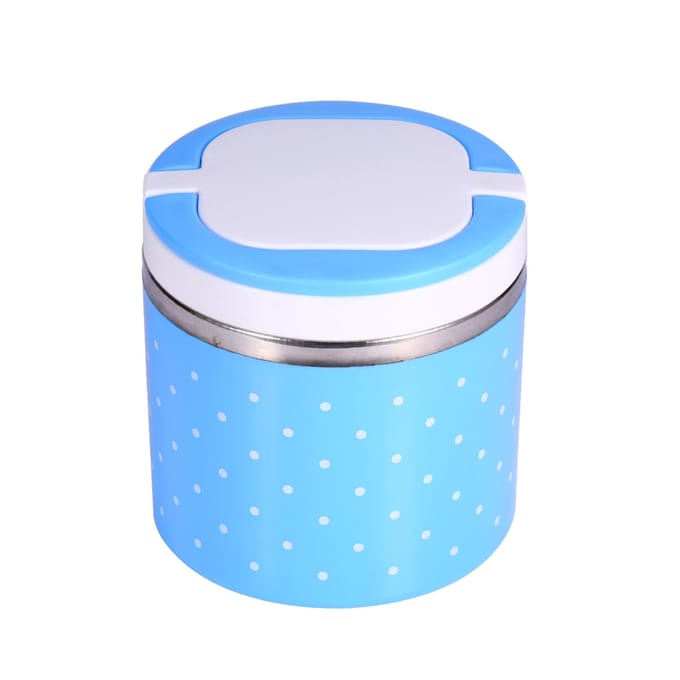 1 Laags Roestvrijstalen Isolatie Thermo Thermische Lunchbox Voedselcontainer Warm gray