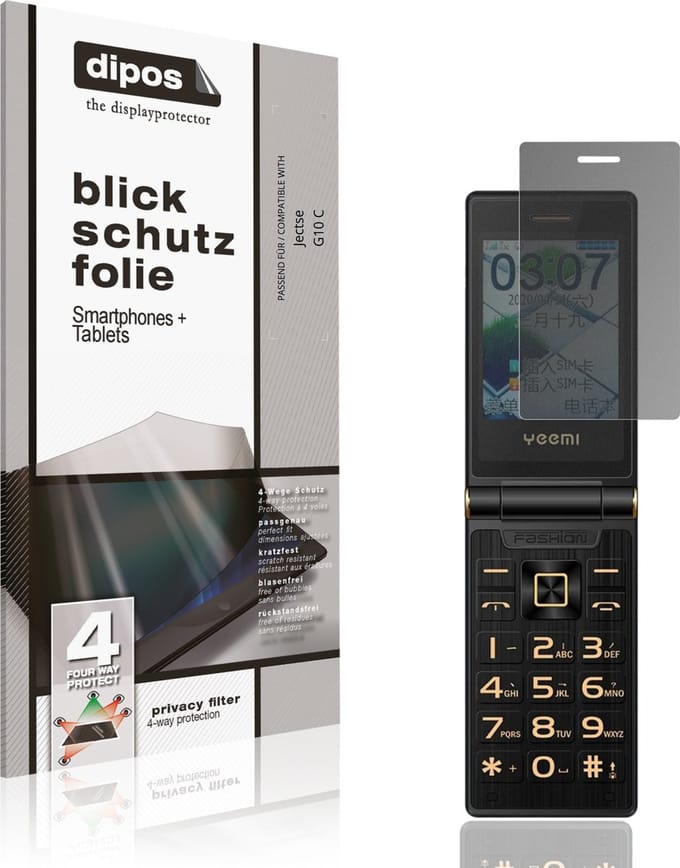 dipos – Matte Privacy Screenprotector geschikt voor Jectse G10 C | Anti-Spy Beschermfolie