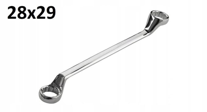 Powerbuilt Ringsleutel 28x29mm, 75° Gebogen, Dubbelzijdig