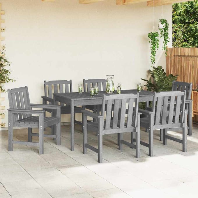 vidaXL Tuinstoel 6 pcs Lichtgrijs 65.5 x 59 x 88 cm Polyetheen