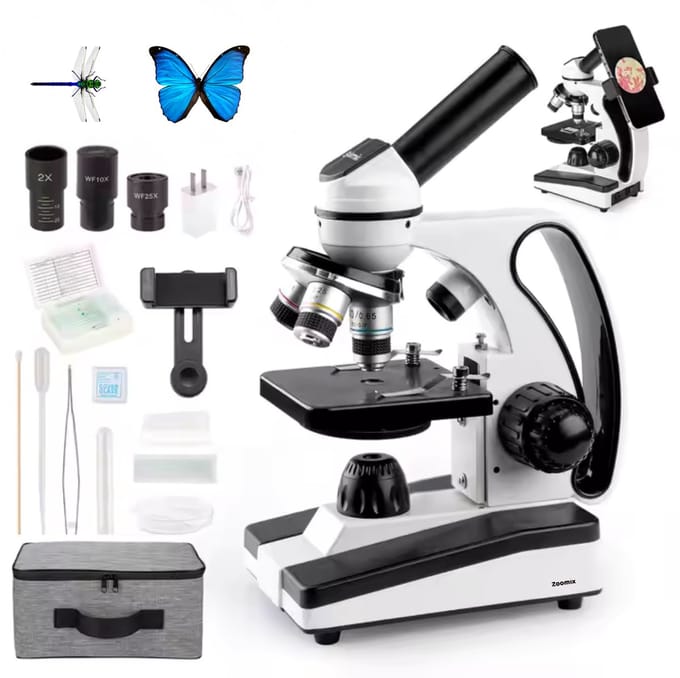 Microscoop - Junior - 2000x Vergroting - Microscope - Preparaat - Microscoop voor Kinderen - Microscopen