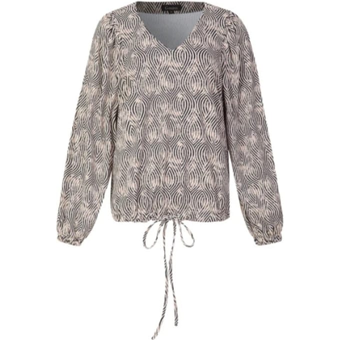 G-Maxx top Billie zand/zwart