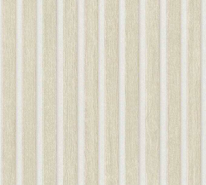 LATTENWAND BEHANG | industrieel - Beige Wit - A.S. Création Elements 2