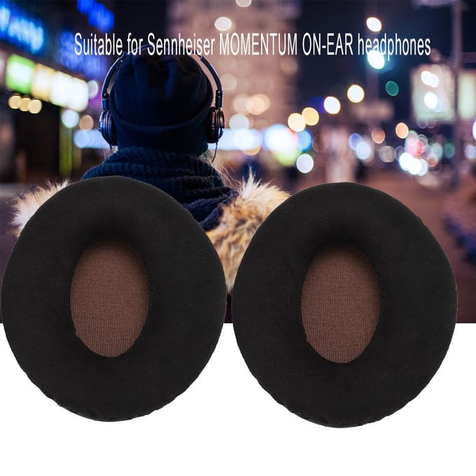 Vervangende Oortelefoon Oorkussens Katoenen Kussen voor Sennheiser MOMENTUM On EAR Zwart black