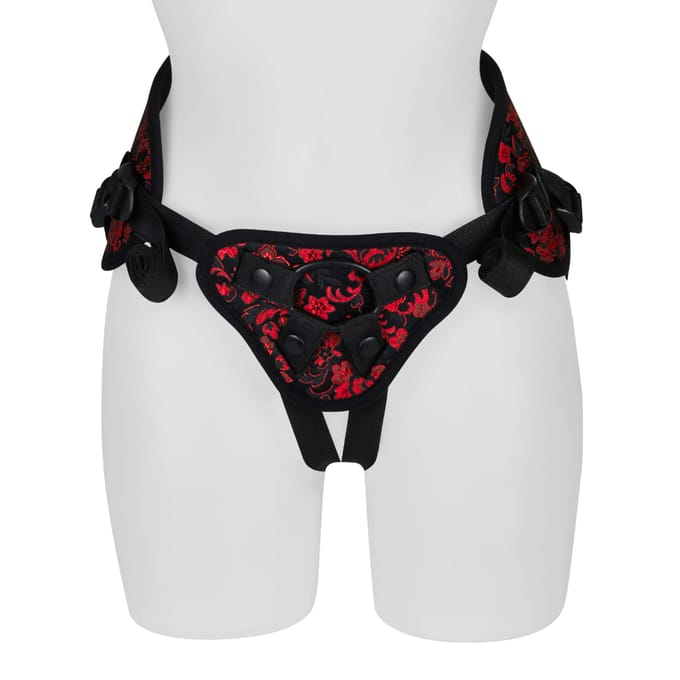 Rimba - Zeer Luxe Strap-on Harnas - Zwart/Rood
