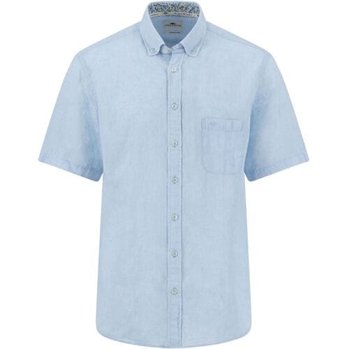 Fynch-Hatton Overhemd Faux-Uni Linnen Cotton Button-Down Summer Breeze / male
