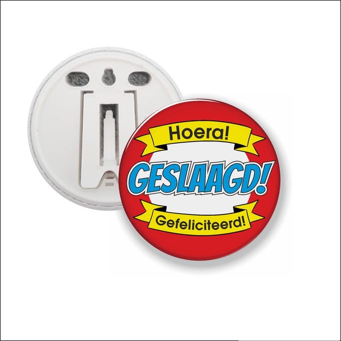 Button Met Clip 58 MM - Geslaagd!