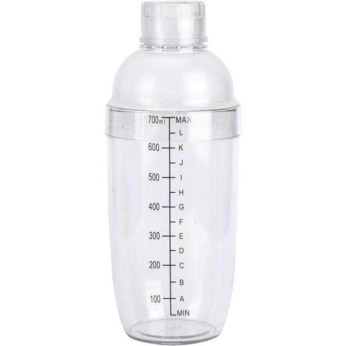 PC Cocktailshaker met Schaal Melkkan Sappen Wijn Plastic Beker voor Thuisbar Winkel 700ml white