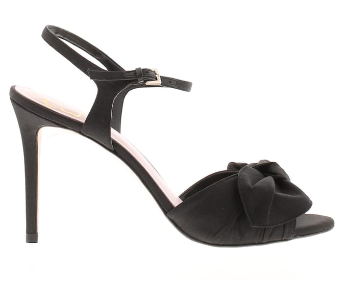 Ted Baker Dames Schoenen Heevia Hak Stiletto Strikdetail Strappy Zwart