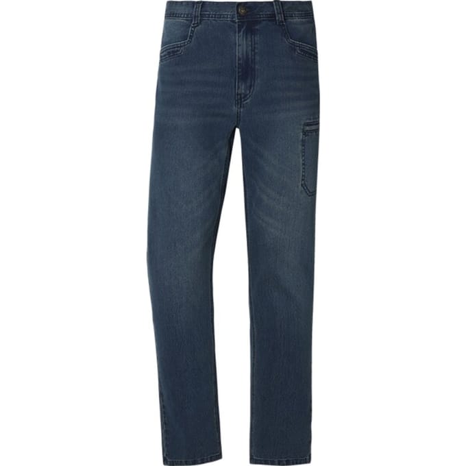 Jan Vanderstorm herren Cargojeans - 37 - blauw - Plus Size