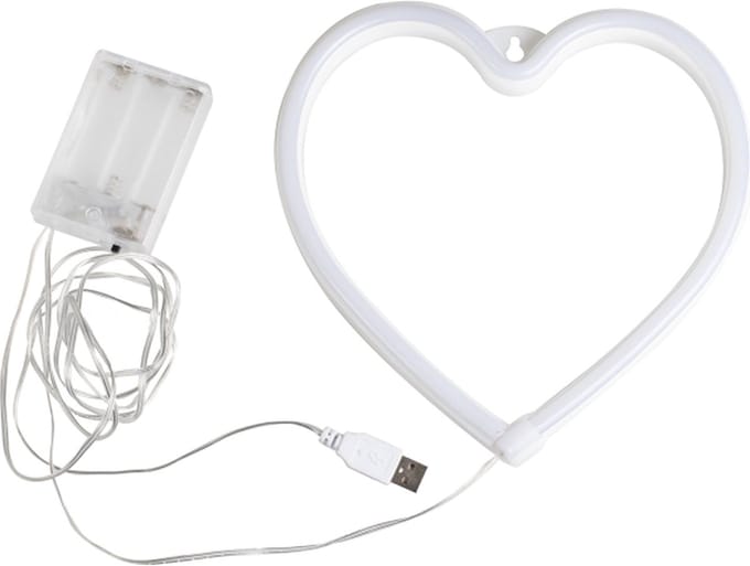 Ginger Ray - Ginger Ray - Roze neon LED licht hart 20 cm