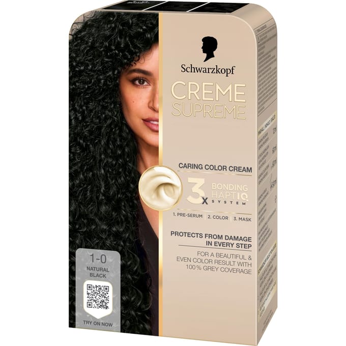 Schwarzkopf Creme Supreme 1-0 Natural Black 1 st