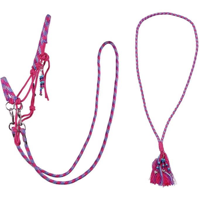 QHP - Touwhalster & Neckrope Liberty - Fuchsia - Shetlander