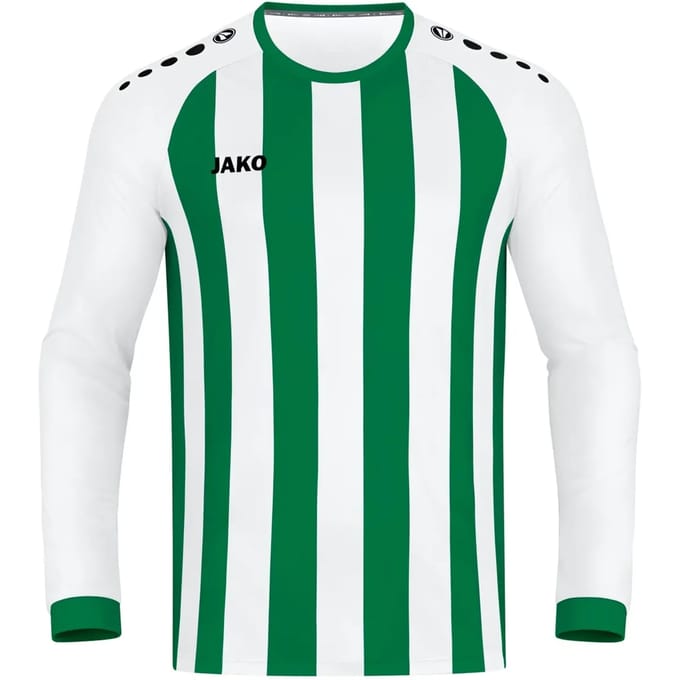 Jako Inter Voetbalshirt Lange Mouw Kinderen - Sportgroen / Wit | Maat: 152
