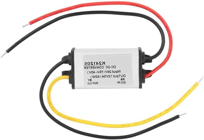 Krachtige DC-DC Inverter 24V naar 12V, 5A, Aluminium Behuizing voor LED Strips, Auto en Audio Apparatuur