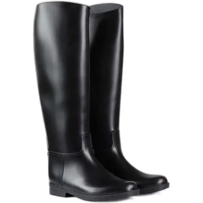 Horze Chester Rubber Rijlaarzen, dames, Black, 39