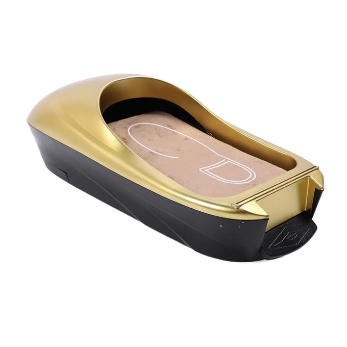 Automatische Schoenovertrek Dispenser Wegwerp Film Overschoen Machine voor Kantoor Huishouden Gouden Verf beige