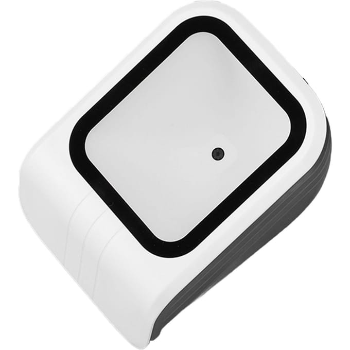 Barcodescanner Automatisch Scannen Spraakaankondigingen USB Bekabeld Desktop Barcodescanner voor Winkelbedrijven white