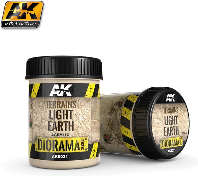 AK interactive Terrains Light Earth - 250ml Acrylverf - AK-8021