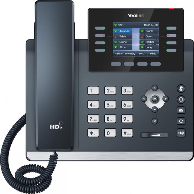 Yealink SIP-T44U - VoIP phone with caller ID - 5-way call capability