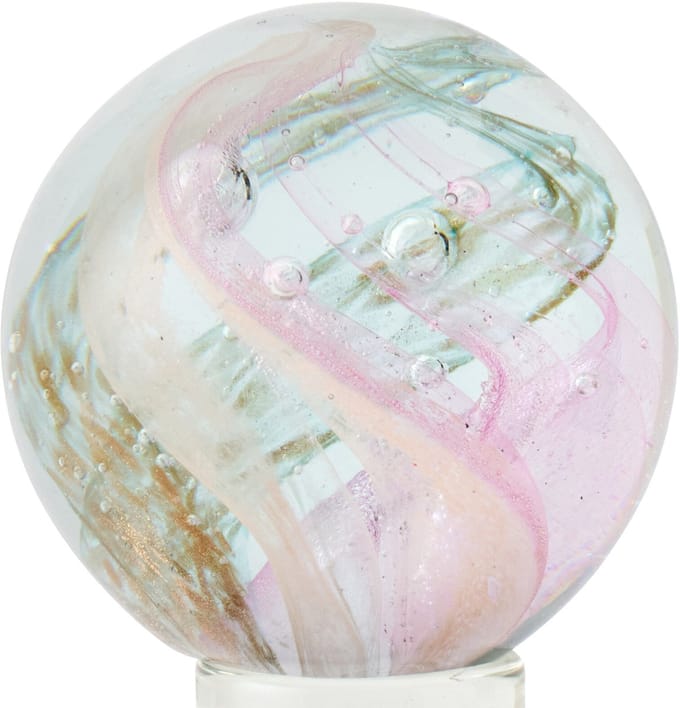 J-Line presse-papier Orkaan - glas - goud/roze - medium