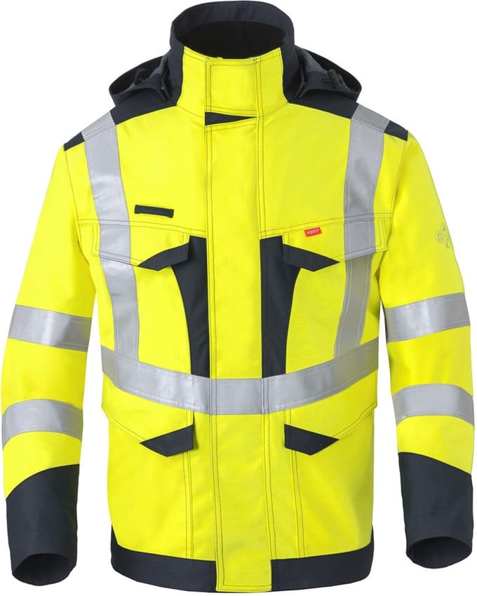 Havep 50248 Parka Fluo Geel/Marine maat M