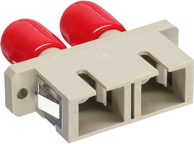 InLine® LWL koppeling, duplex ST/SC, multimode, beige, keramische huls