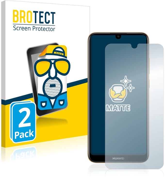 BROTECT - Screenprotector voor Huawei Y6 2019 / Y6 Pro 2019 - Folie Beschermfolie matte 2 Stuks