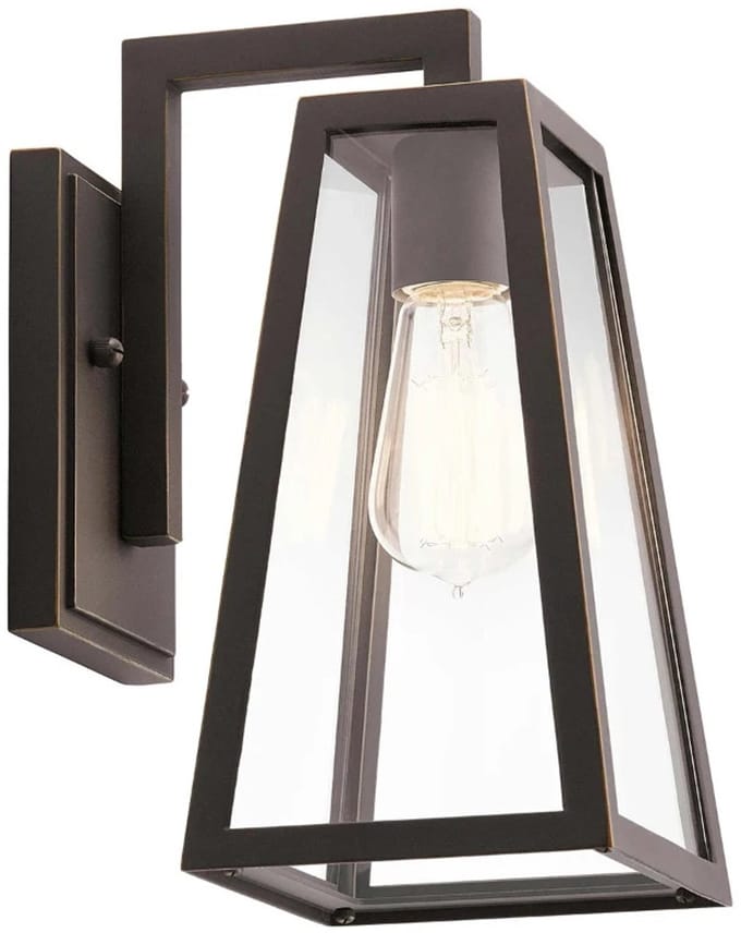 Kichler LED Wand Buitenlamp Delison | 1X E27 Max 60W | IP44 | Dimbaar | Rubbed Bronze